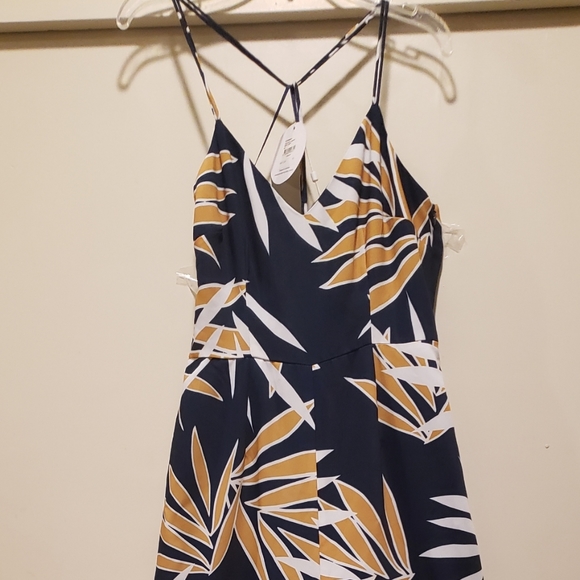 Finders Keepers Ritual Union Jumpsuit in navy leaf - Picture 6 of 7